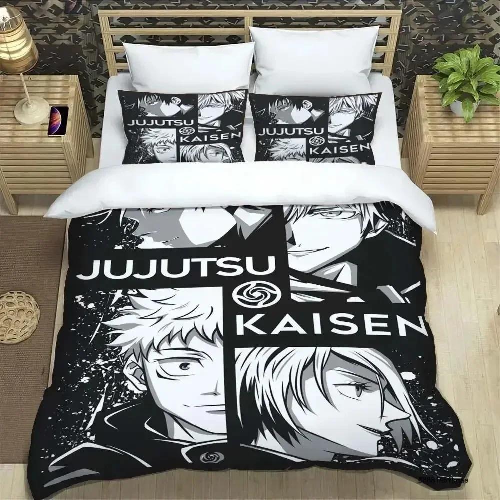 New Anime Jujutsu Kaisen Satoru Gojo Christmas Gift King Twin Double Child Bedding Set Microfiber or Polyester Duvet Cover Set