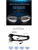 Adult HD Waterproof Anti-Fog Prescription Swimming Goggles Set with Large Frame, Swim Cap, Bag, and UV Protection