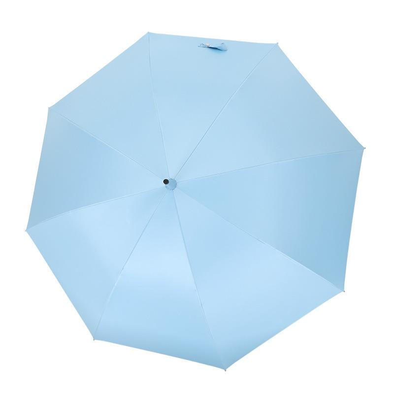 New 8-bone automatic vinyl fabric straight rod umbrella bumping cloth long-handled umbrella, umbrella