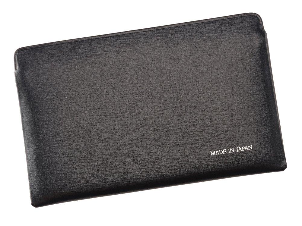 CYPRIS COLLECTION Box Calf Limpid Calf Leather Single Business Card Thin Day Birthday Boyfriend Black x 4659 & Holder, Leather, Father's Gift, Gift,
