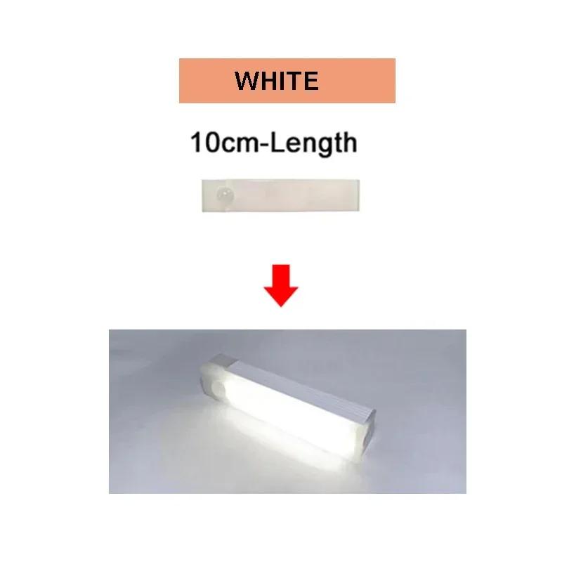 2pcs Smart LED Sensor Light USB Rechargeable Cabinet Lighting Suitable for Kitchen Wardrobes Cabinets Stairs Corridors Shelves