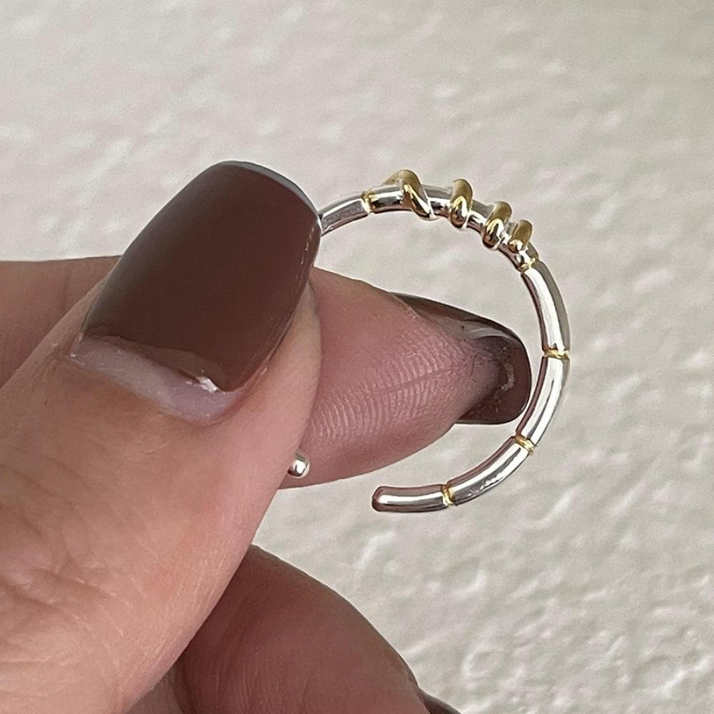 Korean Version of Gold Starlight Hollow Multi-layer Ring Silver Simple Personality Ins Wind Wound Open Ring