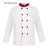 "Unisex Long Sleeve Chef Uniform for Autumn & Winter - Ideal for Hotels, Restaurants, and School Canteens"