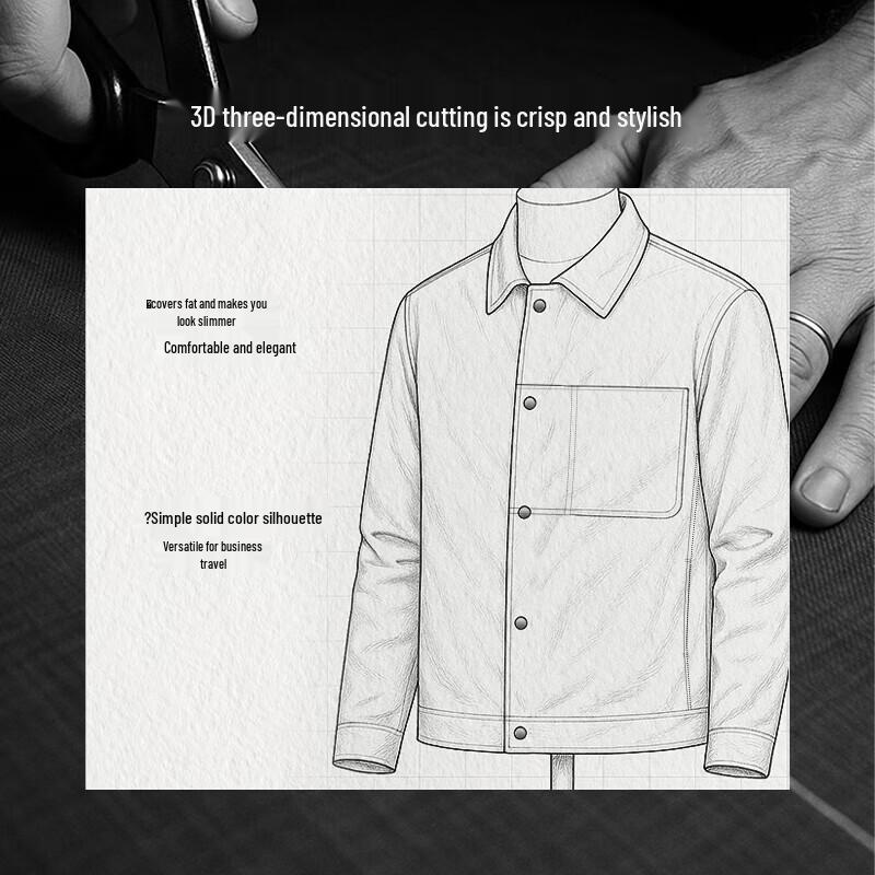 K-Boxing Men's Business Commuter Short Lapel Jacket