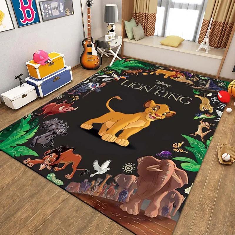 Multiple Sizes Lion King Simba Cartoon Large Area Carpet Rug for LivingRoom Children's Bedroom Sofa Doormat Floor Mat Great Gift