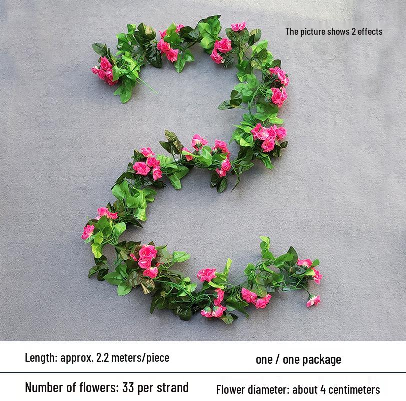 Artificial Rose Vine for Wedding Arches, Staircase Railings, and Ceiling Decor