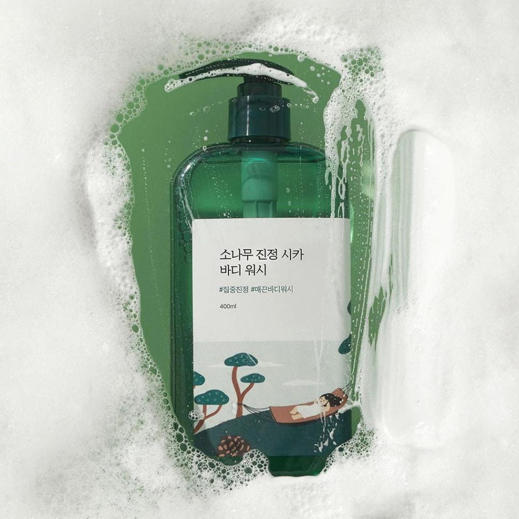 ROUND LAB Pine Calming Cica Body Wash Soothing Moisturizing Body Cleanser 400ml