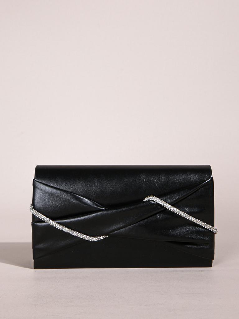 Hand Clutch Bag, Evening Clutch Bag For Women, Sparkling Crystal Rope Ruched Handbags, Glitter Envelope Purse For Party Girl,Wom