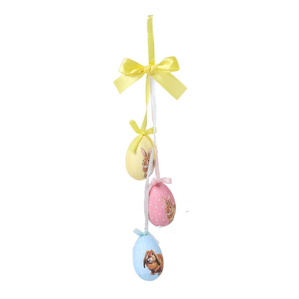 Painted Easter Eggs Hanging Pendant DIY Crafts Easter Tree Decor Colorful Eggs String  Home Decor