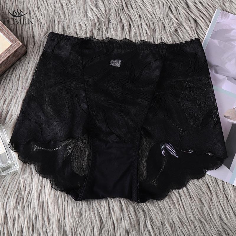 Women's Large Size Mid-waist Underwear Seamless Sexy Lace Panties for Women Pure Cotton Crotch Transparent Ladies Briefs Underpants Knickers