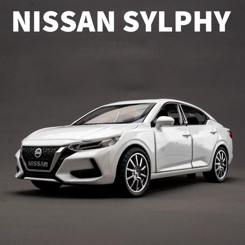 1/32 Scale Nissan Sylphy Alloy Car Diecast Metal Model Sound & Light Children Toy Simulated Miniature Car Model Kids Toys Gift for Boy