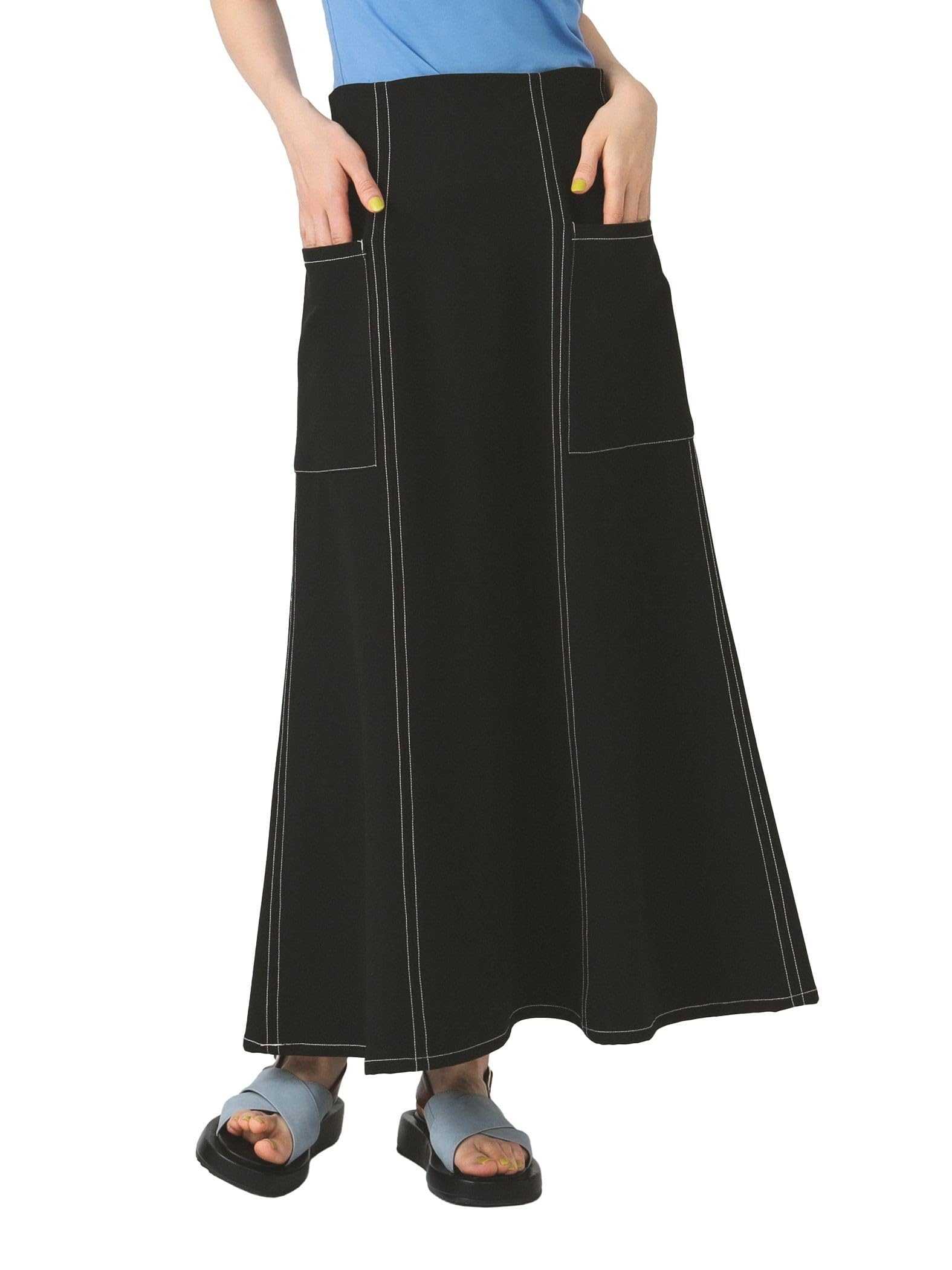 

Skirt Color Stitch Mermaid Skirt BLACK 0 [Raybeams] Women s чорний