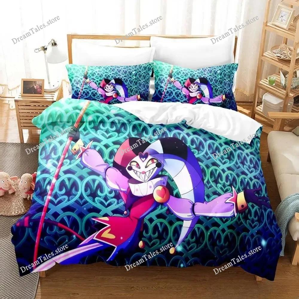 Fashion 3D Print Anime Helluva Boss Bedding Set Duvet Cover Bed Set Quilt Cover Pillowcase Comforter King Queen Size Boys Adults