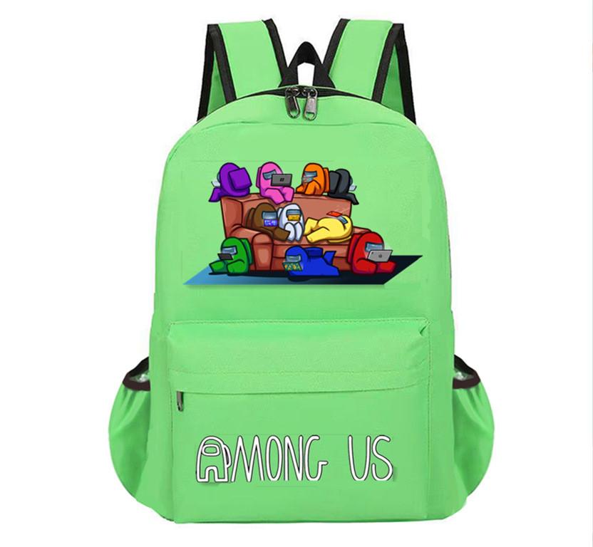

Game Backpack Shoulder Boys Girls Schoolbags Outdoor Rucksack Travel зелений