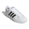 adidas Neo GRAND COURT Synthetic Leather Comfortable Low Top Skateboard Shoes Unisex White Black GW9195