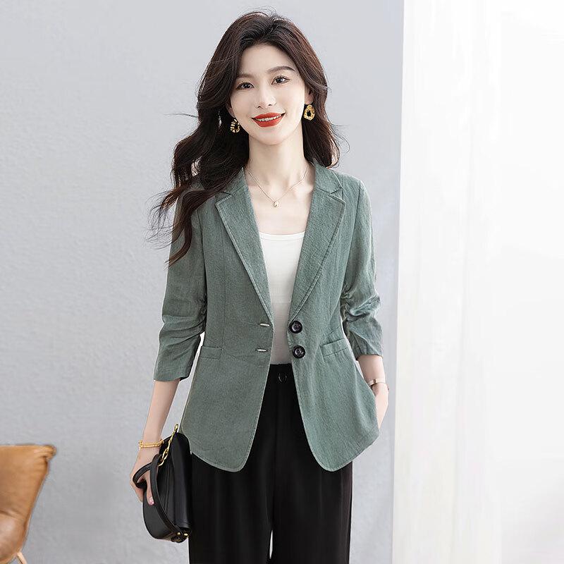 Women's 2025 Spring/Summer Linen Blazer