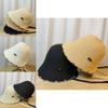 2024 Fashionable Hollow Black Fisherman Hat Women's Adjustable Sunshade Sunscreen Hat