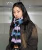 XTONZ Xta056 Check Soft Hairy Muffler (Candy Black)