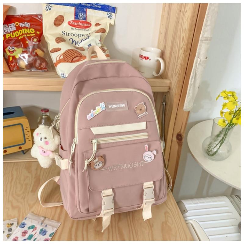 Korean Version of Female High School Students Middle School Students Large Capacity Backpacks Travel Backpacks Leisure Cute Backpacks