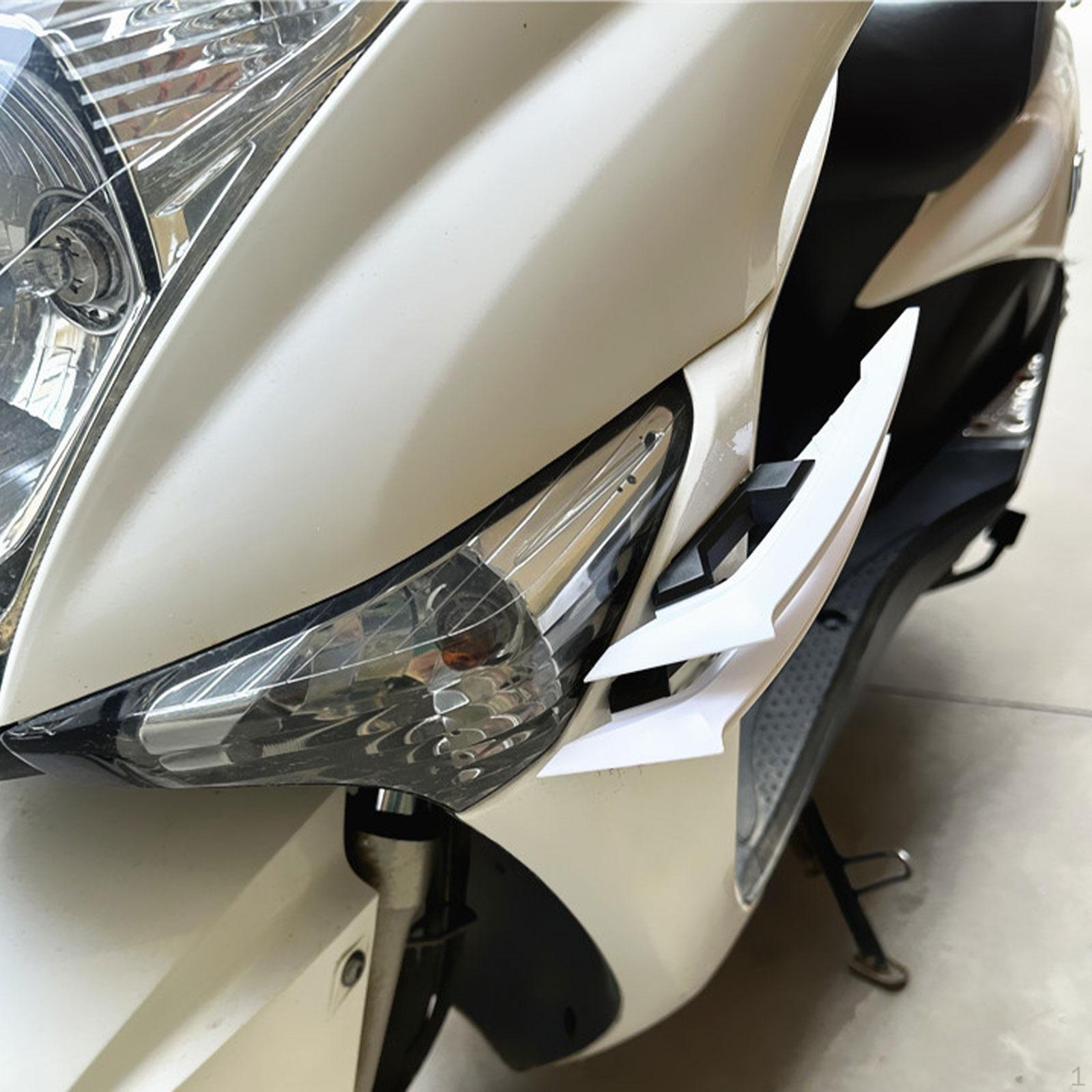 

2 Pieces Motorcycle Side Modification Accessory Aerodynamic Spoiler Wing белый