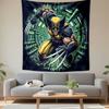 "Clawed Hero In Futuristic Scene" Patterned Tapestry Decorative Wall Hanging, Home Bedroom Living Room Decor