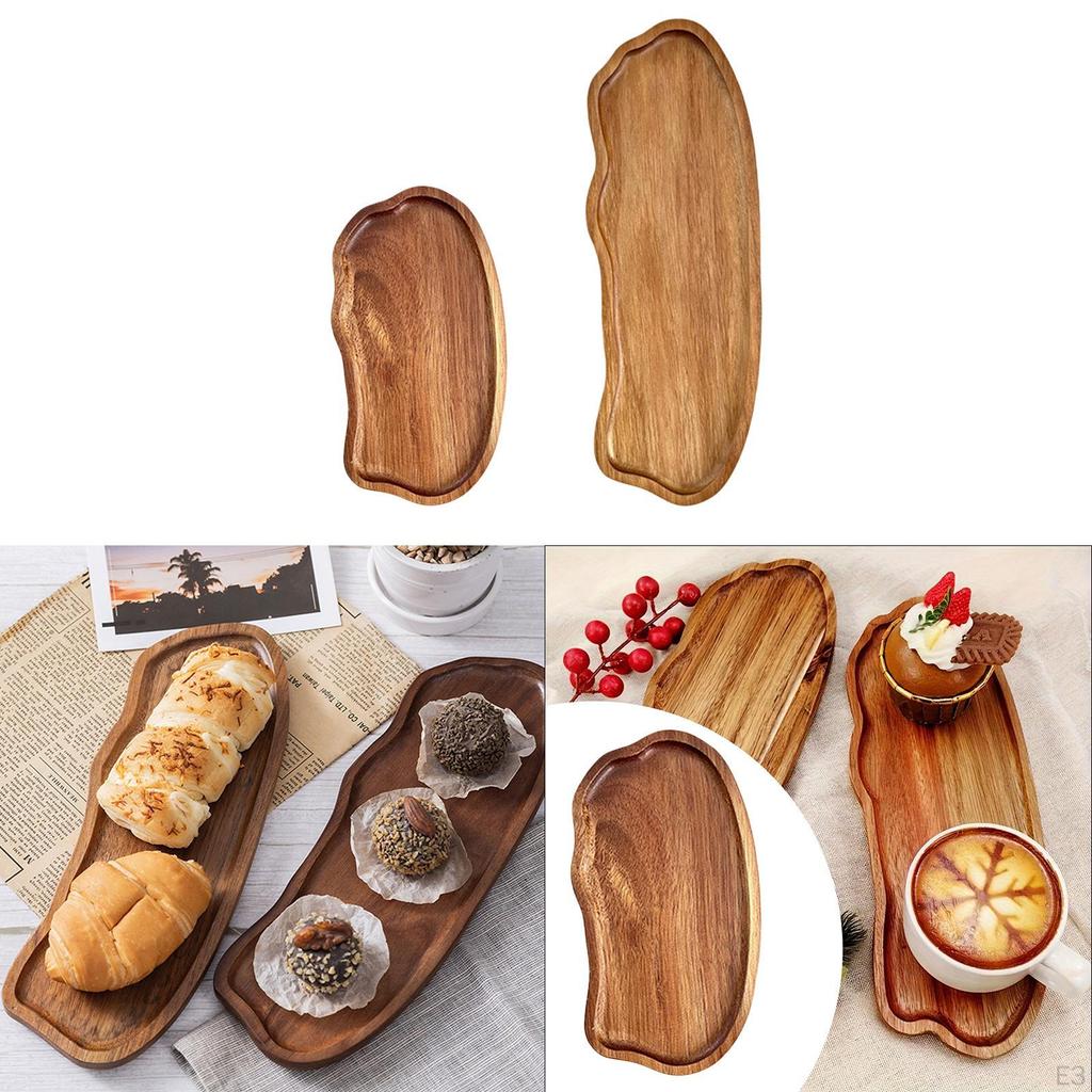 Serving Tray Wooden Plate Tableware Modern Dried Fruit Breakfast Snack for Dessert