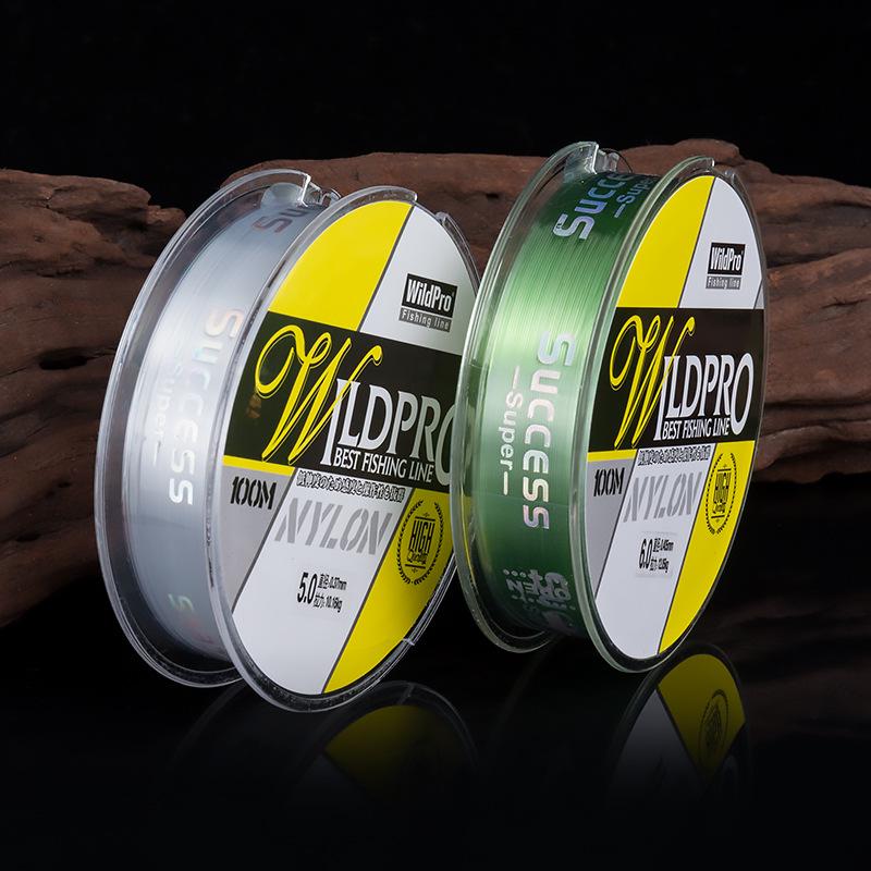 WildPro High-Strength Transparent Nylon Fishing Line, 100 Meters - Japanese Original Thread Leader