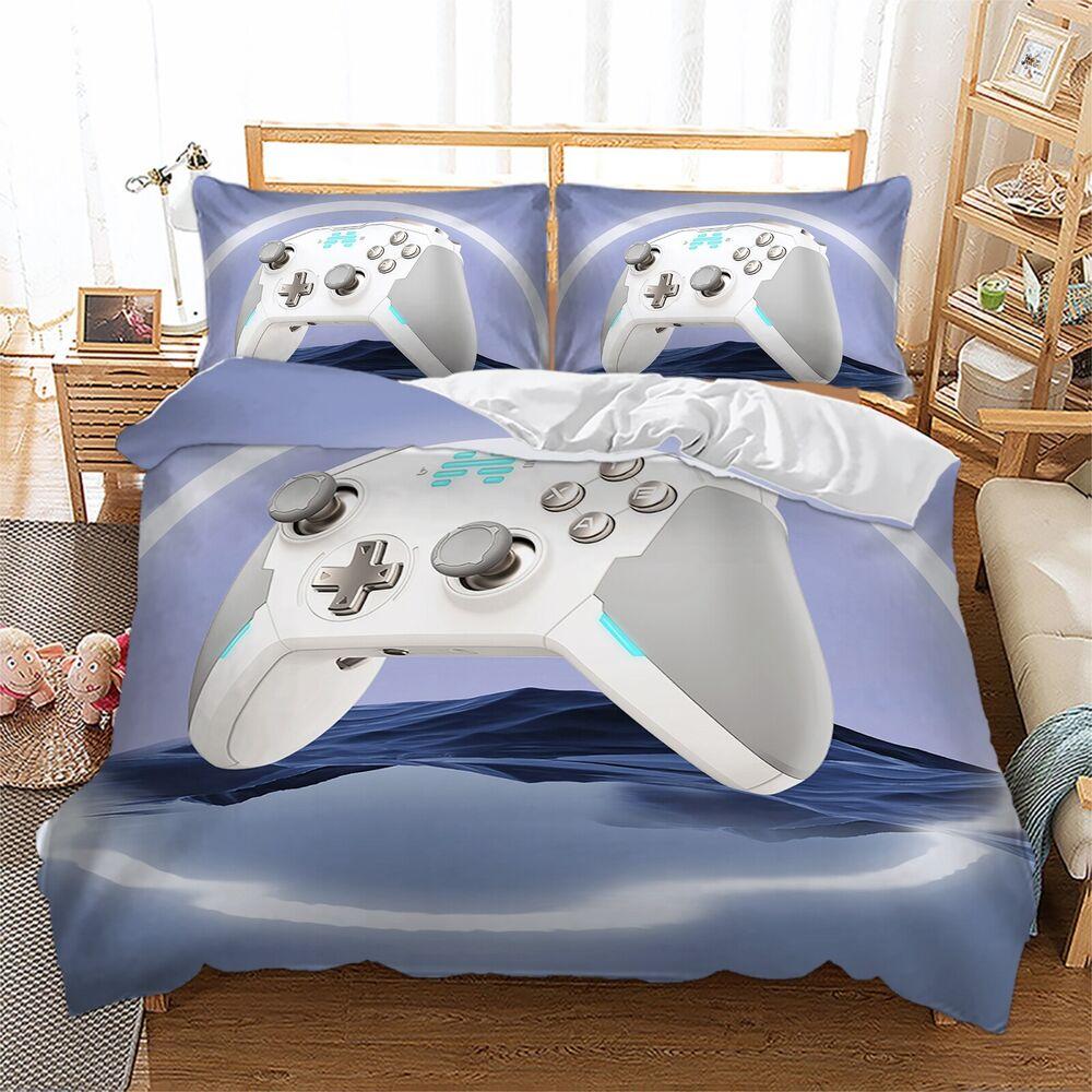 Gamepad Doona Duvet Quilt Cover Set Single Double Queen King Size Bed Pillowcase
