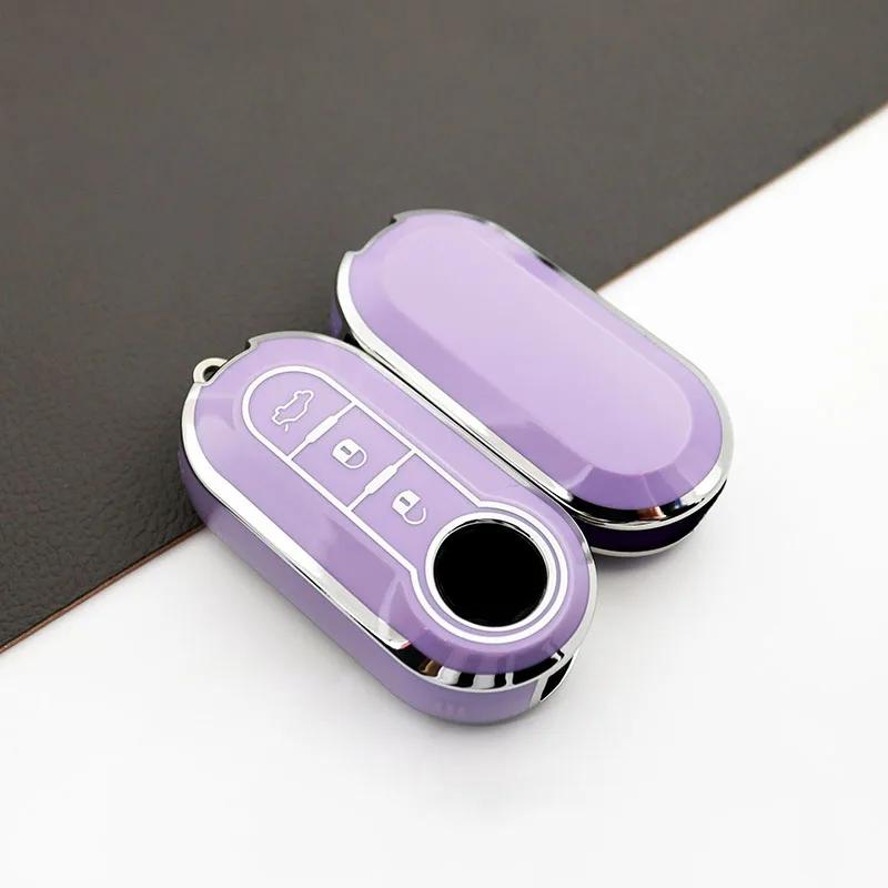 3 Buttons For Fiat Ducato 500 500L Panda Grande Punto Lancia Musa Tpu Auto Shell Fob Holder Car Flip Key Case Cover Accessories