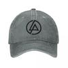 Linkin-Park Meteora Minutes To MidnightEmblema de Ângulo Boné de Beisebol Jeans Desgastado Boné Snapback Unissex Mulheres Chapéus Ajustáveis Boné