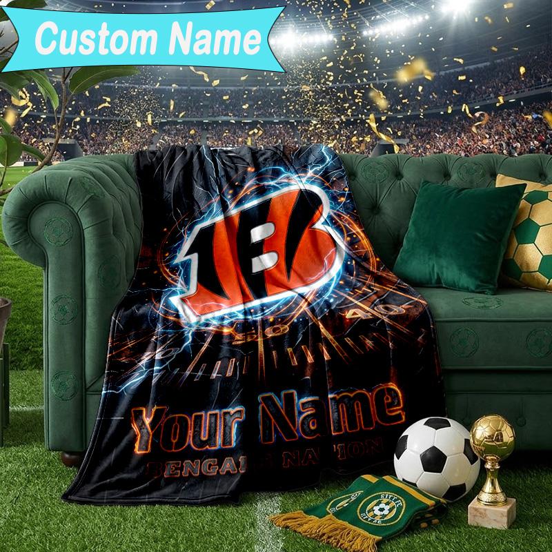 Custom Name Blanket Cincinnati Browns Legacy Blanket Bedding Blanket for Travel, Camping, Living Rooms, Offices, Sofas, Fan Christmas Gift
