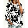 Women's Plus-Size Hooded Sweatshirt, Elegant Comfortable Simple Pattern Print,Fashionable and Versatile