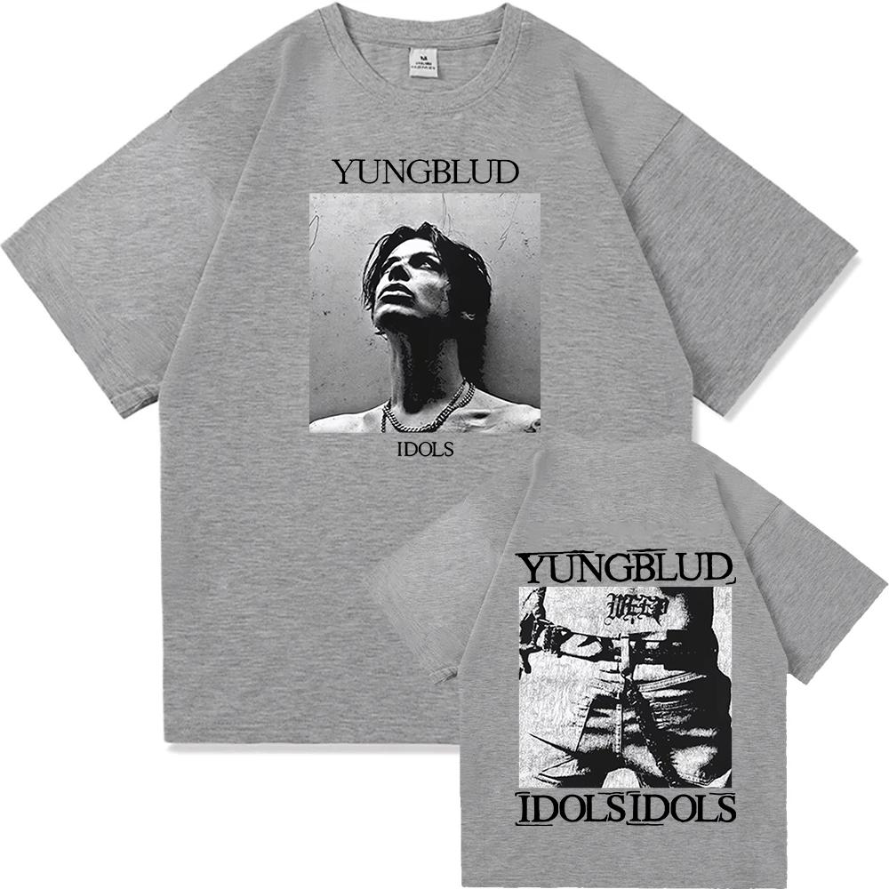 YUNGBLUD IDOLS The World Tour 2025 Tshirt Cotton Short Sleeve Male Tshirts Casual Fashion Men Women T Shirt Unisex Streetwear