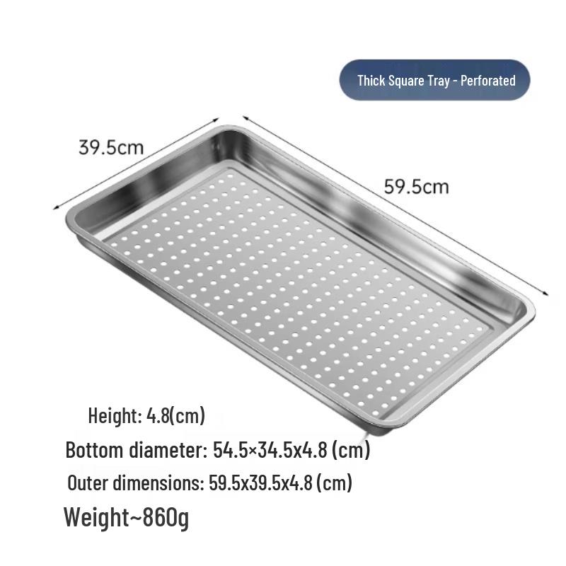 Xiaohuaixian 430 Stainless Steel Perforated Steaming Tray