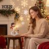 Christmas Projector Lights Light, USB Powered Snowman Ceiling with 6 Patterns, Tree Tabletop Decorations Flexible Holiday Night Light for Bedroom,