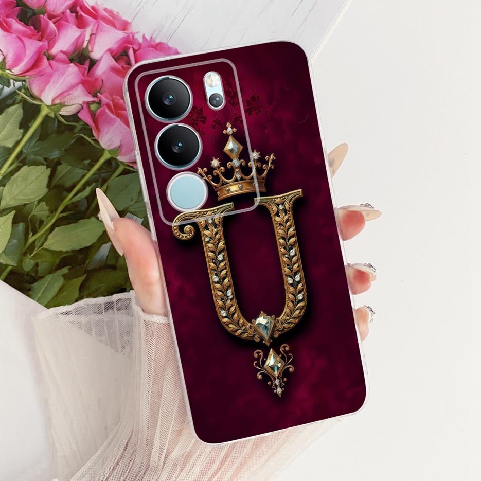For Vivo V29 Pro Case V2251 Cute Crown Letters Cover Soft Slim Phone Case For Vivo V29e V 29 Pro VivoV29 E V2317 Back Cover Bags