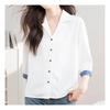 Navava Women Vintage Clean Point Sleeve 7 8 Shirt Nb2197