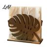 Durable Wood Tissue Dispenser Napkin Holder Leaf Shape Solid Dispenser Decorative Versatile Home Table Ornament Paper Towel Organizer for