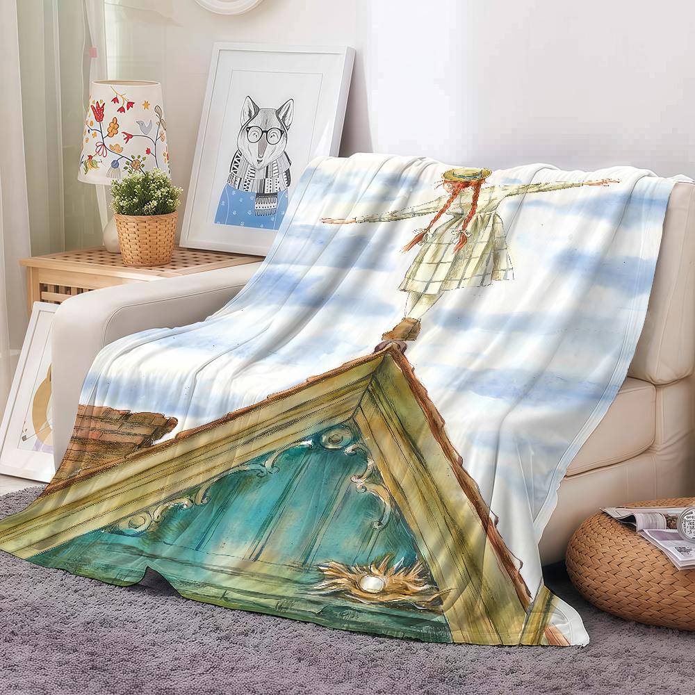 

Anime A-anne S-shirley Blanket Warm And Soft Suitable For Bedroom Living Room Sofa Bed Office Travel Camping 30x40in