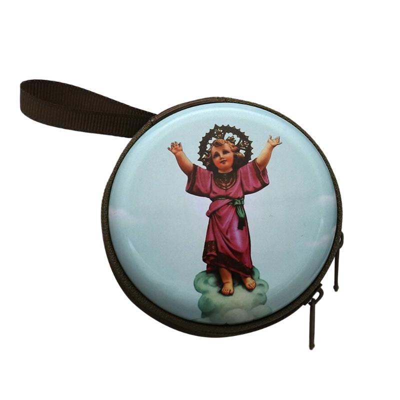 Catholic Rosary Pouch Religious Jewelry Storage Box Coin Purses Rosary Prayer Bag Religious Jewelry Storage Box Gift