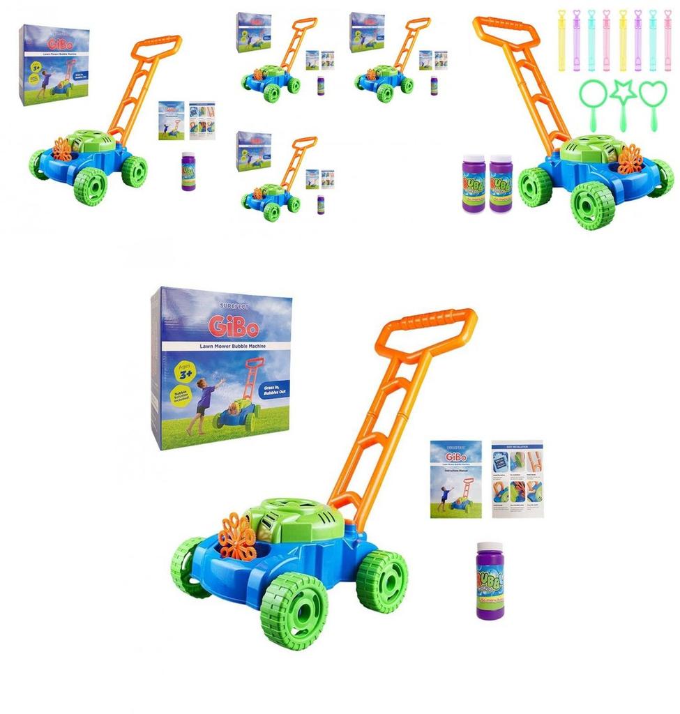 Electric Bubble Machine Push Cart Colorful Outdoor Toy For Kids With Sensory Features