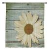 Vintage Wood Grain Daisy Flower Sheer Curtains for Living Room Decoration Window Curtains Kitchen Tulle Voile Organza Curtains