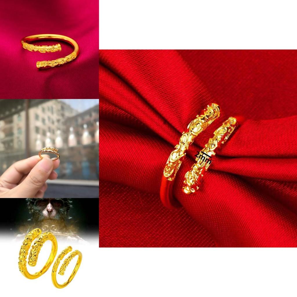 Vintage Style Copper Ring Featuring The Iconic Golden Staff Design For Men And Women