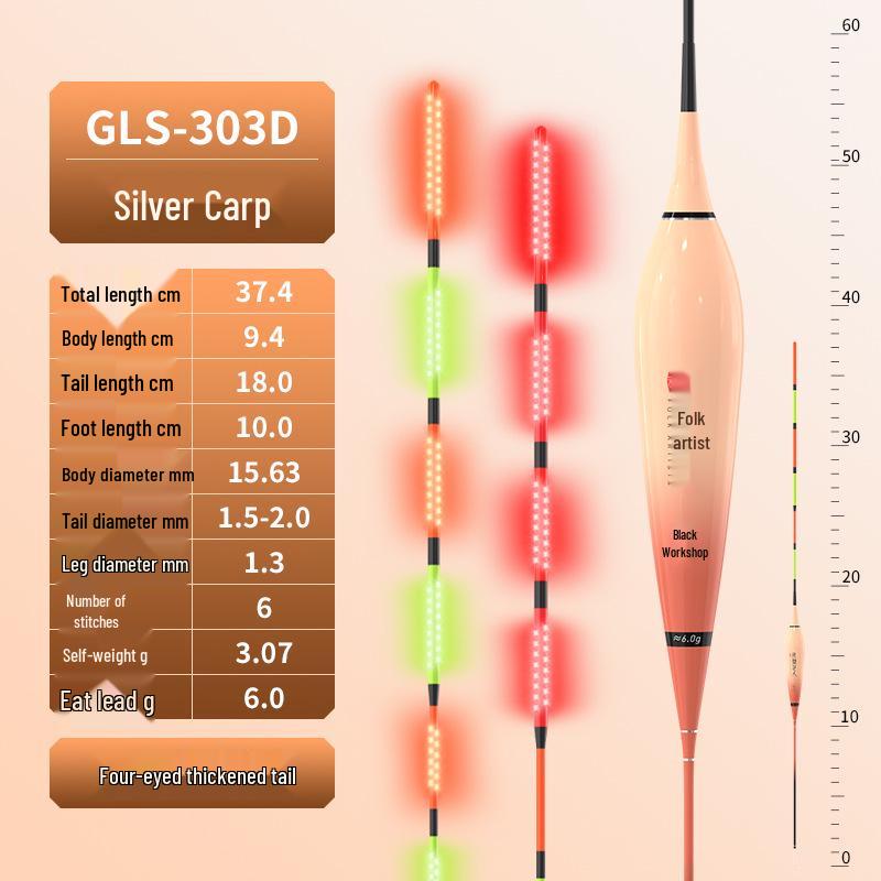 LED Night Glow Float for Silver and Bighead Carp Fishing