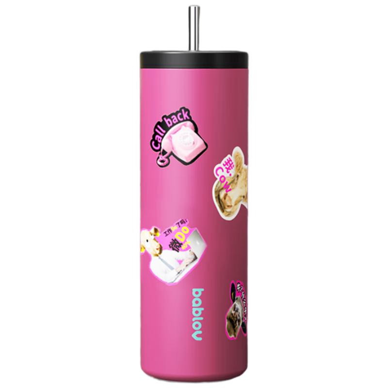 BABLOV 630 мл Унисекс Термокружка из нержавеющей стали с трубочкой