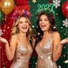 Christmas Light Up Headband 2027 Cute Glitter Hair Hoop New Year Eve Costume Party Accessory For Women Girls Holiday Dress Up
