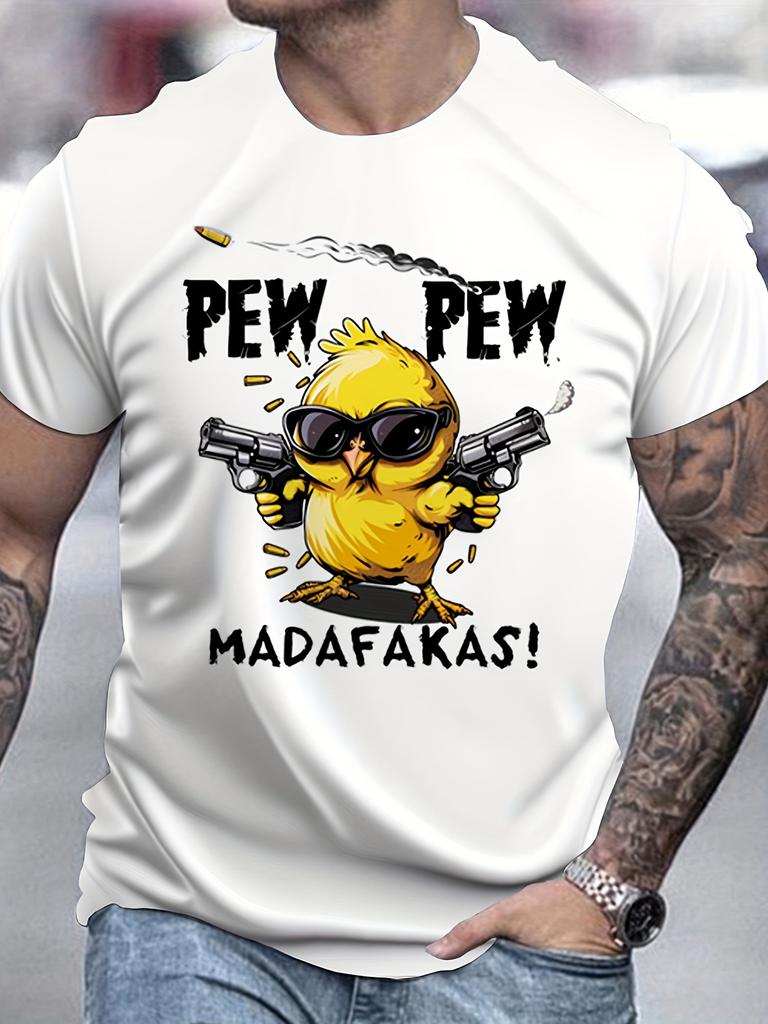 Summer men's 100% pure cotton casual loose oversized cool girl cartoon printed comfortable round neck short sleeved T-shirt top