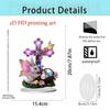 Easter Bunny 2D Acrylic Star Moon Eggshell Desktop Ornament