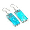 Natural Lace Agate Gemstone Handmade 925 Sterling Silver Earring 1.97" AE-11551