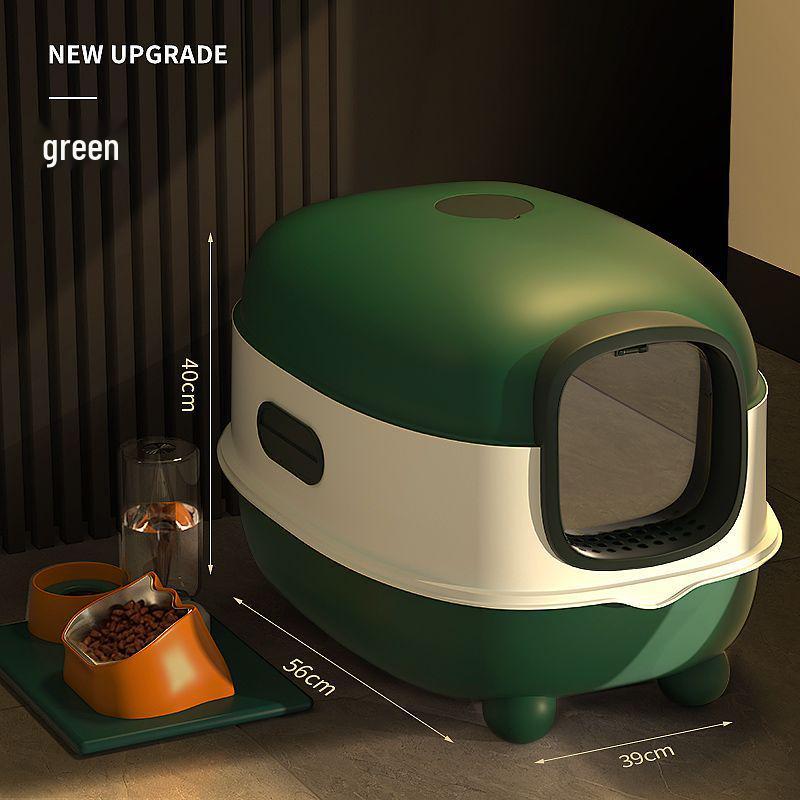 Automatic Odor-Proof Enclosed Cat Litter Box with Deodorization